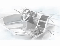 A diagram with arrows pointing to where the controls are inside a vehicle.